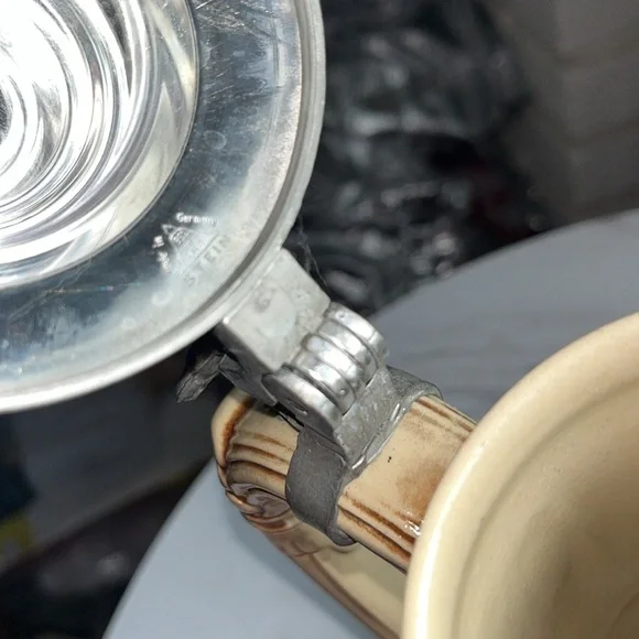 Vintage hand painted collectible German stein Lovers wedding beer stein - Picture 6 of 8